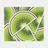 Funky kiwi fruitwig fleece deken (Voorkant (Horizontaal))