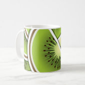 Funky kiwi fruitwig koffiemok (Voorkant links)