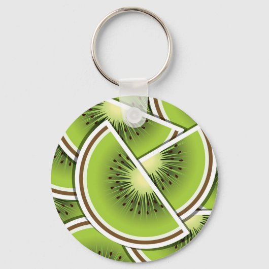 Funky kiwi fruitwig sleutelhanger (Voorkant)