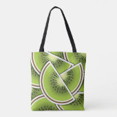 Funky kiwi fruitwig tote bag (Achterkant)