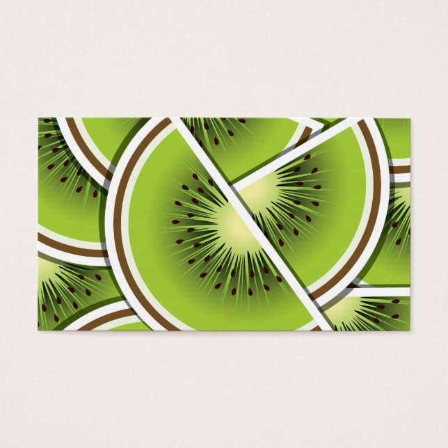 Funky kiwi fruitwig visitekaartje (Voorkant)