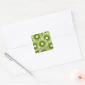 Funky kiwi-vruchtenmoes vierkante sticker (Envelop)
