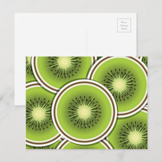 Funky kiwi's briefkaart (Voorkant / Achterkant)