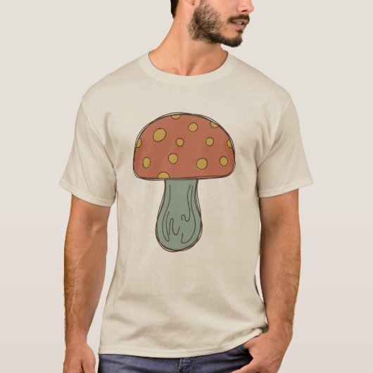 Funky Klein Bos Paddenstoel T-shirt (Voorkant)