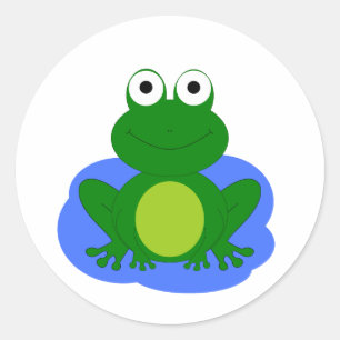 Funky kleine kikkervijver ronde sticker