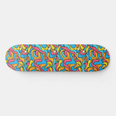 Funky kleuren Abstract Persoonlijk Skateboard (Horizontaal)