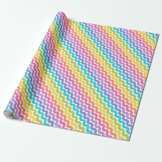 Funky Kleurrijk Patroon Cadeaupapier (Uitgerold)
