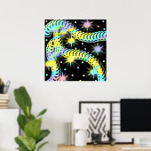 Funky Kleurrijk Poster (Thuiskantoor)