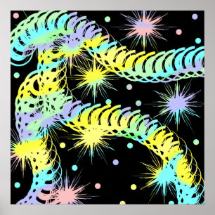 Funky Kleurrijk Poster