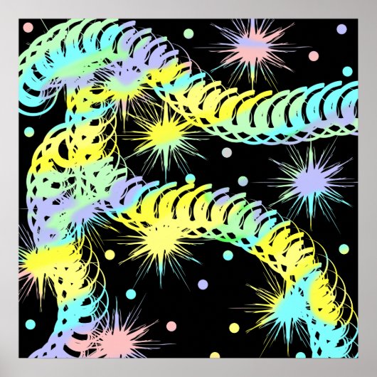 Funky Kleurrijk Poster (Voorkant)