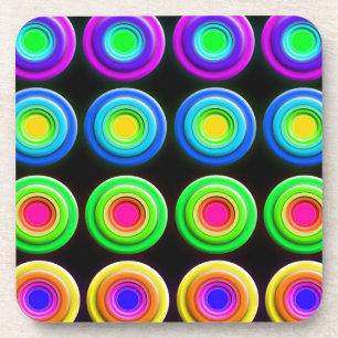 Funky Kleurrijke 3D Cirkels Bier Onderzetter