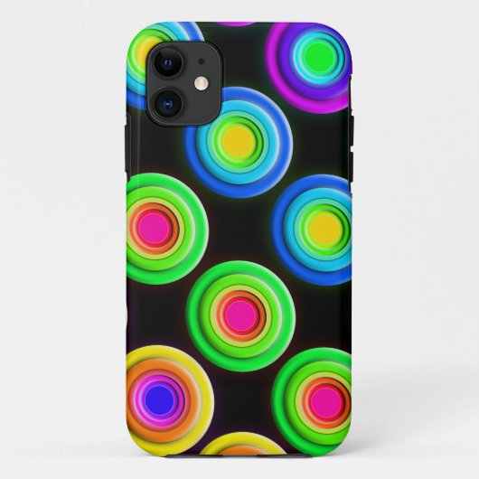 Funky Kleurrijke 3D Cirkels Case-Mate iPhone Case (Achterkant)