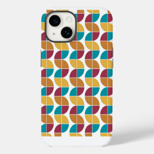 Funky Kleurrijke 70s Geometrisch Patroon iPhone 14 Hoesje