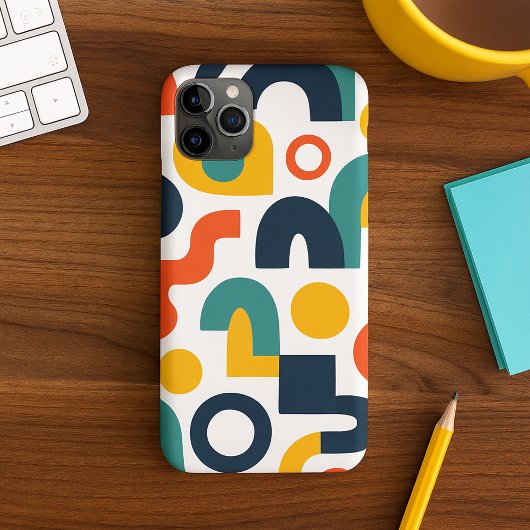 Funky kleurrijke amorfe vormen kunstpatroon Case-Mate iPhone case