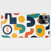 Funky kleurrijke amorfe vormen kunstpatroon iPhone hoesje (Achterkant horizontaal)