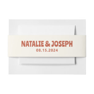 Funky Kleurrijke Bold Bright Retro Unieke bruiloft Uitnodigingen Wikkel