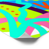Funky Kleurrijke Pop Art  Poster (Hoek)
