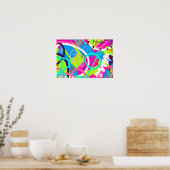 Funky Kleurrijke Pop Art  Poster (Keuken)