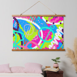 Funky kleurrijke Pop kunst Hangend Wandkleed