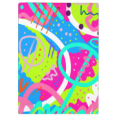 Funky kleurrijke Pop kunst Klembord (Achterkant)