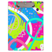 Funky kleurrijke Pop kunst Klembord (Voorkant)