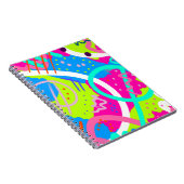 Funky kleurrijke Pop kunst Notitieboek (Rechterzijde)