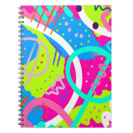 Funky kleurrijke Pop kunst Notitieboek