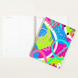 Funky kleurrijke Pop kunst Planner