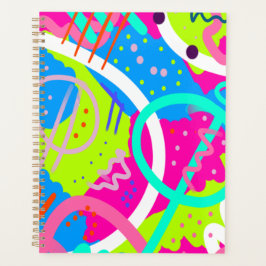Funky kleurrijke Pop kunst Planner