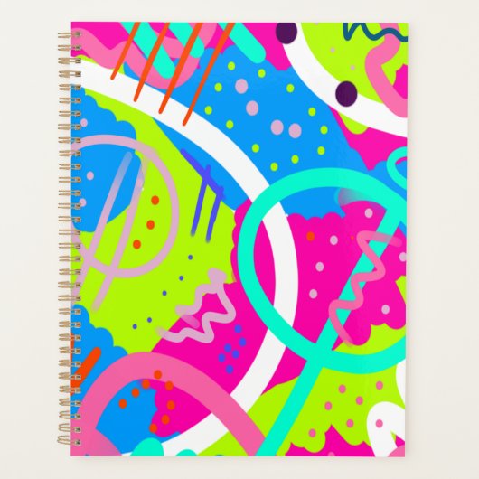 Funky kleurrijke Pop kunst Planner (Voorkant)