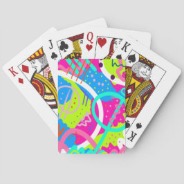 Funky kleurrijke Pop kunst Pokerkaarten