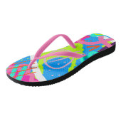 Funky kleurrijke Pop kunst Teenslippers (Schuin)
