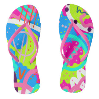 Funky kleurrijke Pop kunst Teenslippers