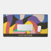 Funky kleurrijke psychedelische schaak Abstracte k Bureaumat (Keyboard & Muis)