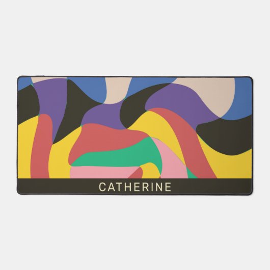 Funky kleurrijke psychedelische schaak Abstracte k Bureaumat (Voorkant)