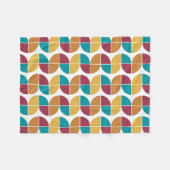 Funky Kleurrijke Retro  Geometrisch Patroon Fleece Deken (Voorkant (Horizontaal))