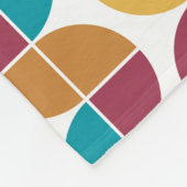 Funky Kleurrijke Retro  Geometrisch Patroon Fleece Deken (Hoek)