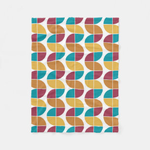 Funky Kleurrijke Retro  Geometrisch Patroon Fleece Deken