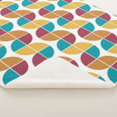 Funky Kleurrijke Retro  Geometrisch Patroon Sherpa Deken (3/4)