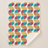 Funky Kleurrijke Retro  Geometrisch Patroon Sherpa Deken (Voorkant)