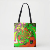 Funky kleurrijke spiraal tote bag (Voorkant)