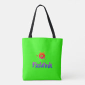 Funky kleurrijke spiraal tote bag (Achterkant)