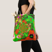 Funky kleurrijke spiraal tote bag (Dichtbij)