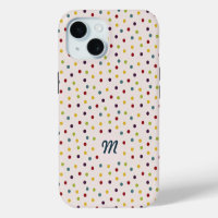 Funky Kleurrijke Stippenpatroon Monogram