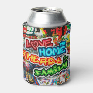Funky Kleurrijke Streetart Graffiti Liefde Thuis H Blikjeskoeler