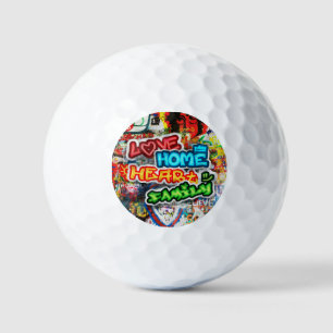Funky Kleurrijke Streetart Graffiti Liefde Thuis H Golfballen