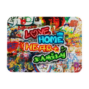 Funky Kleurrijke Streetart Graffiti Liefde Thuis H Magneet