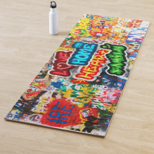Funky Kleurrijke Streetart Graffiti Liefde Thuis H Yogamat
