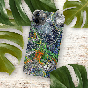 Funky Koel Retro Chic Fractale Marmer Kunstpatroon iPhone 16 Pro Max Hoesje