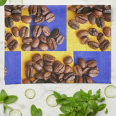 Funky Koffie Liefhebber Bonen Textuur Theedoek (Gevouwen)